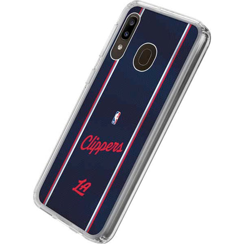 NBA Los Angeles Clippers Distressed Red Galaxy A20 Clear Case